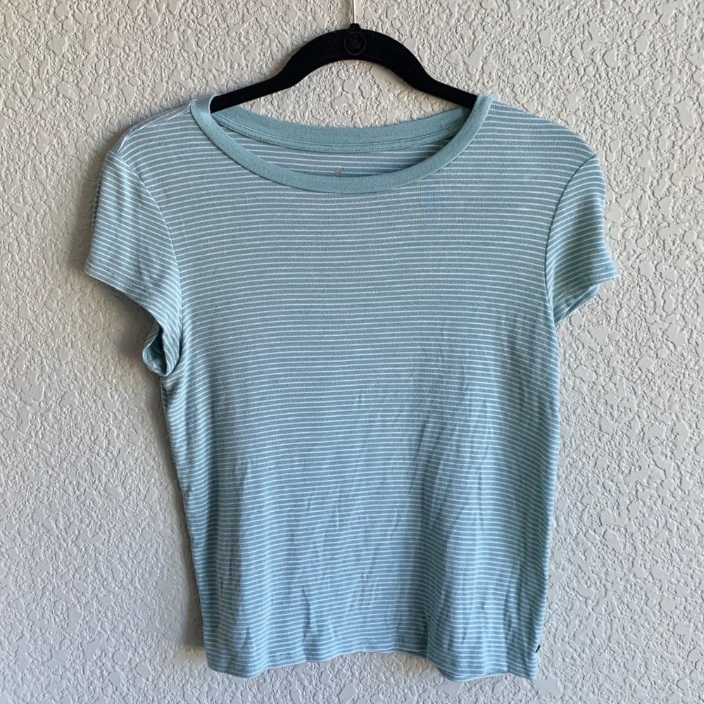 Teal Striped Soft T-shirt
